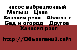 насос вибрационный Малыш › Цена ­ 1 000 - Хакасия респ., Абакан г. Сад и огород » Другое   . Хакасия респ.